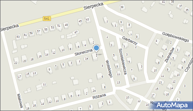 Bieżuń, Wolskiego Antoniego, dr., 2, mapa Bieżuń