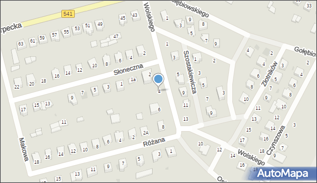 Bieżuń, Wolskiego Antoniego, dr., 4, mapa Bieżuń
