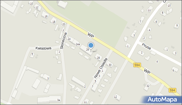 Bisztynek, Wojska Polskiego, 26a, mapa Bisztynek
