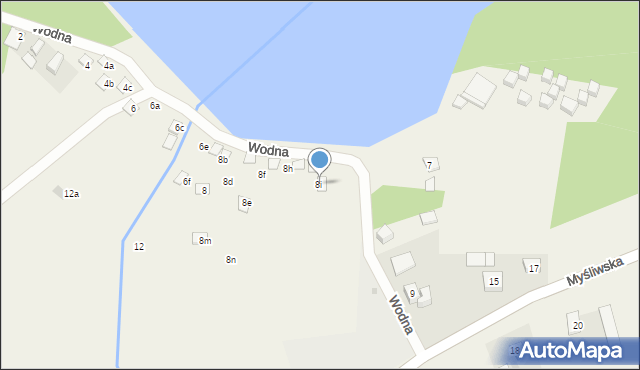 Błądzim, Wodna, 8i, mapa Błądzim