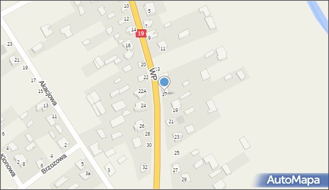 Boćki, Wojska Polskiego, 17, mapa Boćki