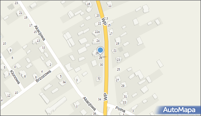 Boćki, Wojska Polskiego, 28, mapa Boćki