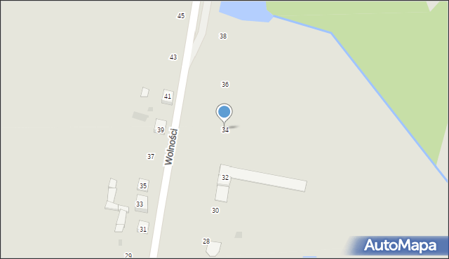 Bodzentyn, Wolności, 34, mapa Bodzentyn