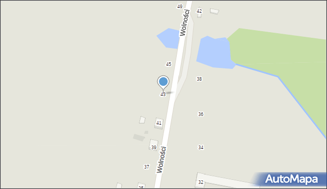 Bodzentyn, Wolności, 43, mapa Bodzentyn