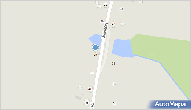 Bodzentyn, Wolności, 45, mapa Bodzentyn