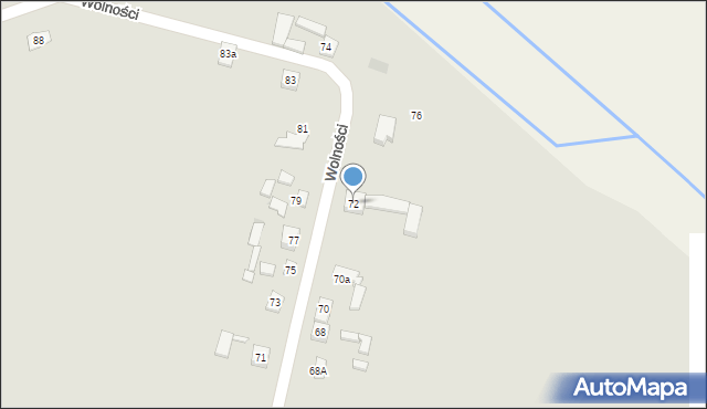 Bodzentyn, Wolności, 72, mapa Bodzentyn