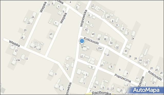 Bojanów, Wojnowicka, 4, mapa Bojanów