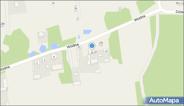 Borek, Wodna, 11, mapa Borek