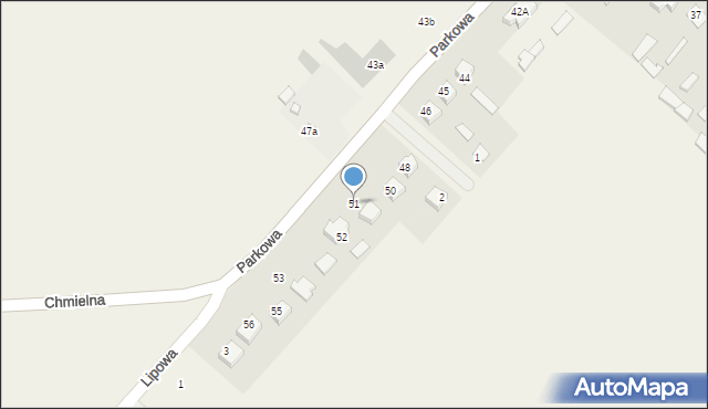 Borki, Wojska Polskiego, 51, mapa Borki