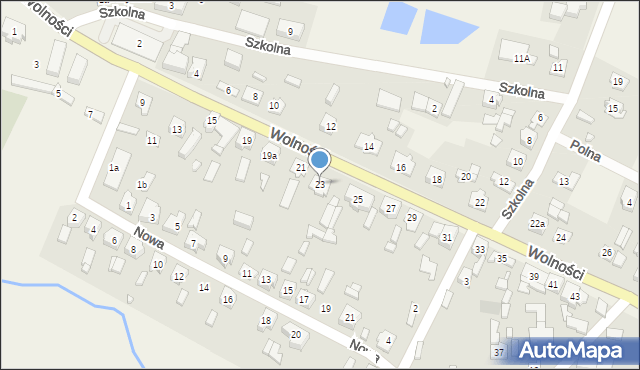 Boronów, Wolności, 23, mapa Boronów