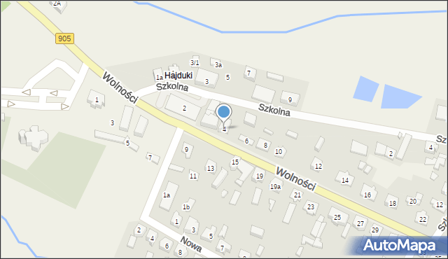 Boronów, Wolności, 4A, mapa Boronów