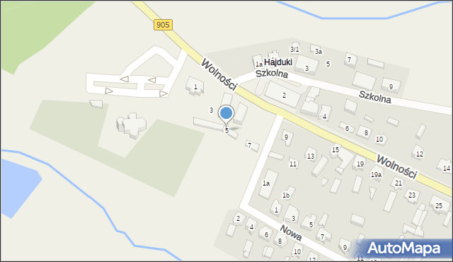 Boronów, Wolności, 5, mapa Boronów