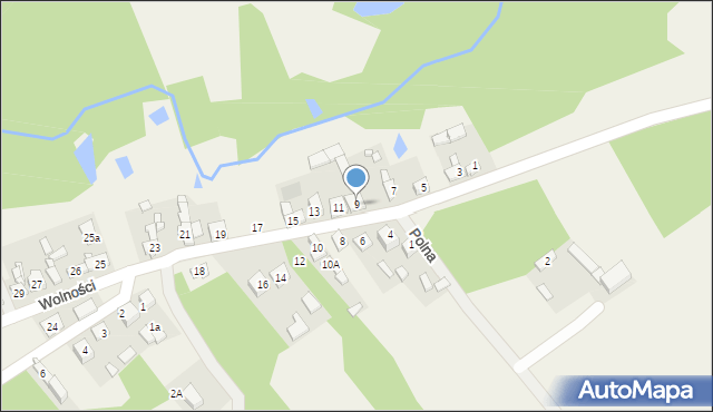 Borowiecko, Wolności, 9, mapa Borowiecko