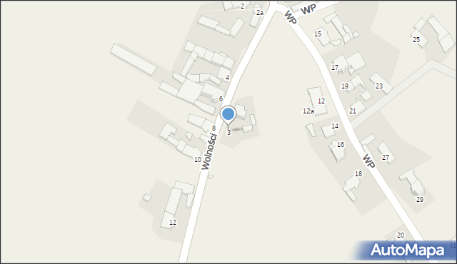 Borycz, Wolności, 3, mapa Borycz