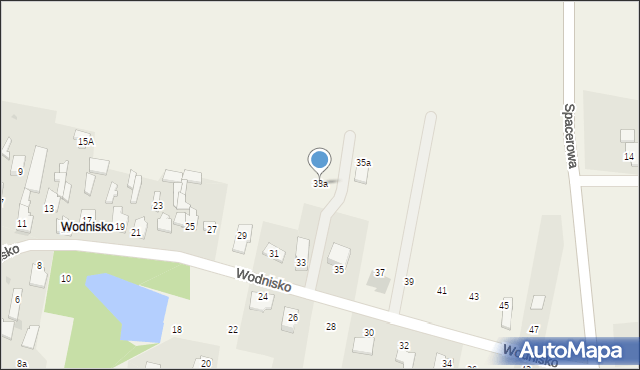 Borzęcin Duży, Wodnisko, 33a, mapa Borzęcin Duży