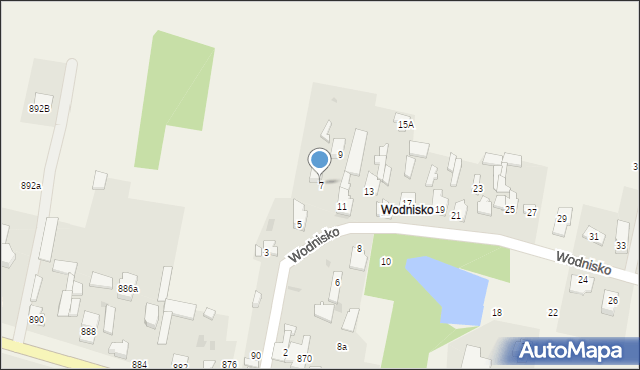 Borzęcin Duży, Wodnisko, 7, mapa Borzęcin Duży