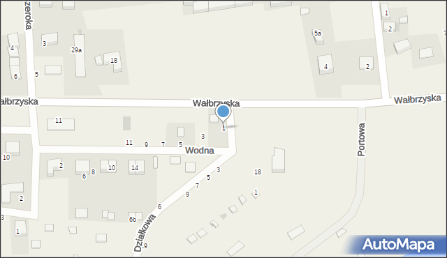 Borzygniew, Wodna, 1, mapa Borzygniew