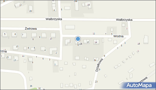 Borzygniew, Wodna, 6, mapa Borzygniew