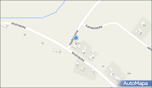 Bronów, Woźniacka, 20, mapa Bronów