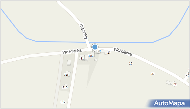 Bronów, Woźniacka, 29a, mapa Bronów