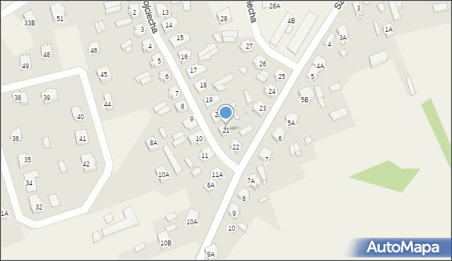 Brudzew, Wojciecha, 21, mapa Brudzew