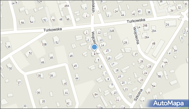 Brudzew, Wojciecha, 4, mapa Brudzew