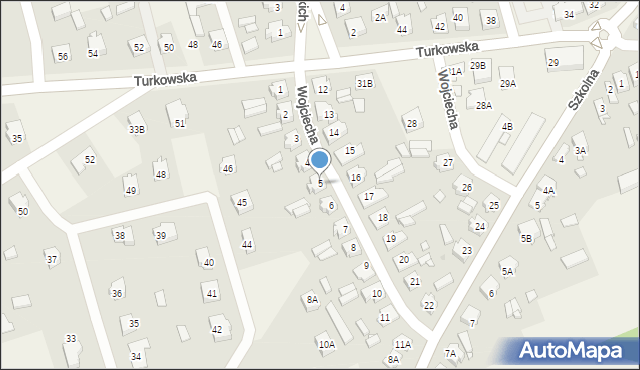 Brudzew, Wojciecha, 5, mapa Brudzew