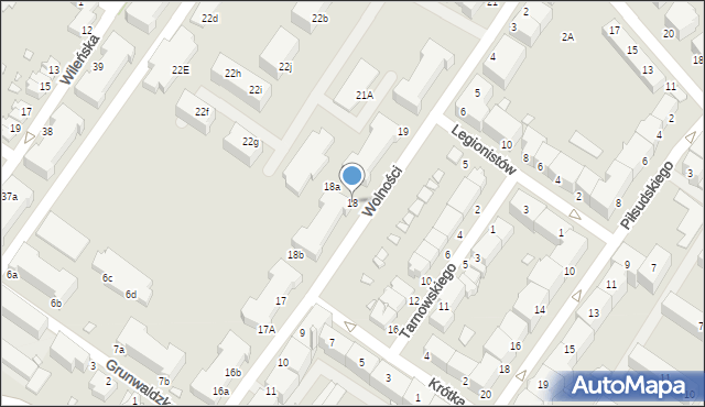 Brzeg, Wolności, 18, mapa Brzeg