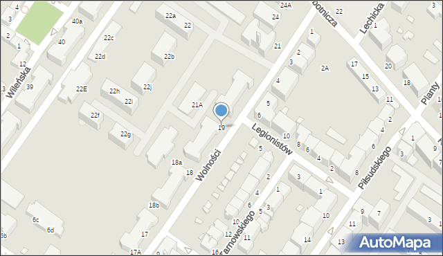 Brzeg, Wolności, 19, mapa Brzeg