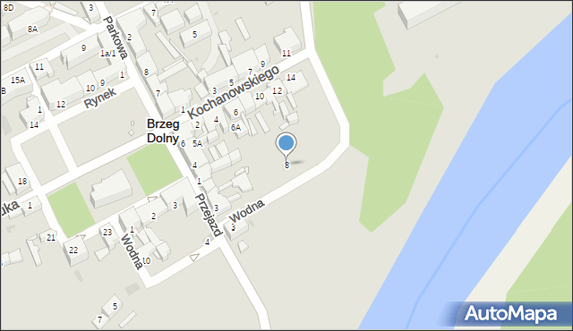 Brzeg Dolny, Wodna, 8, mapa Brzeg Dolny