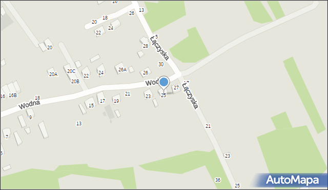Brzesko, Wodna, 25, mapa Brzesko