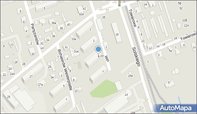 Brzesko, Wojska Polskiego, 5, mapa Brzesko