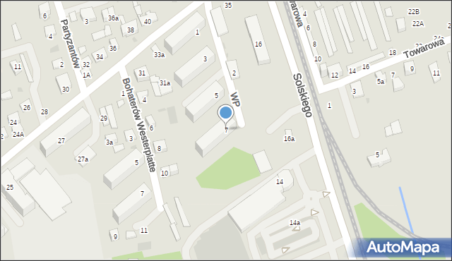 Brzesko, Wojska Polskiego, 7, mapa Brzesko