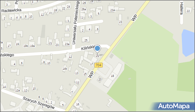 Brzeziny, Wojska Polskiego, 21, mapa Brzeziny
