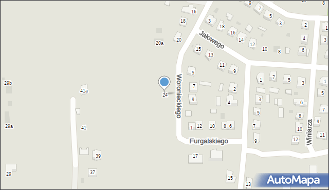 Brzostek, Woronieckiego Mieczysława, 24, mapa Brzostek