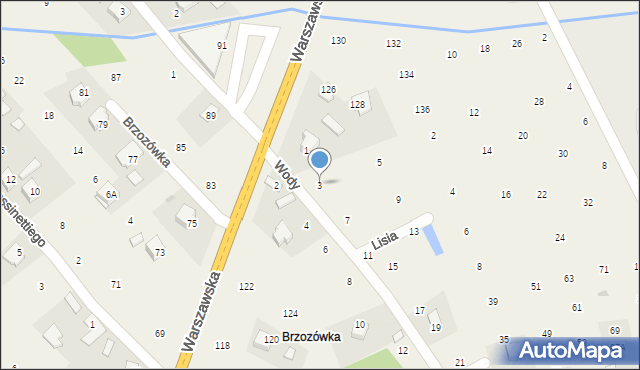 Brzozówka, Wody Stanisława, ks., 3, mapa Brzozówka