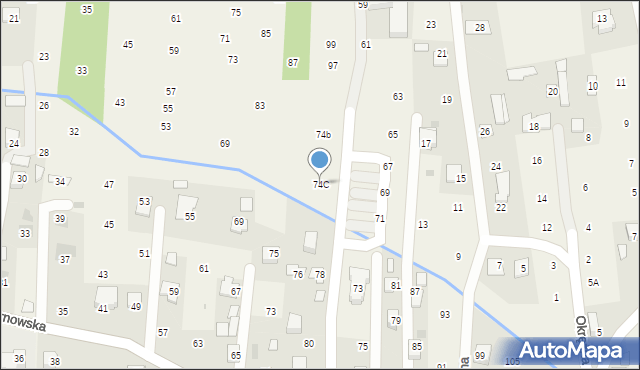 Brzozówka, Wody Stanisława, ks., 74C, mapa Brzozówka