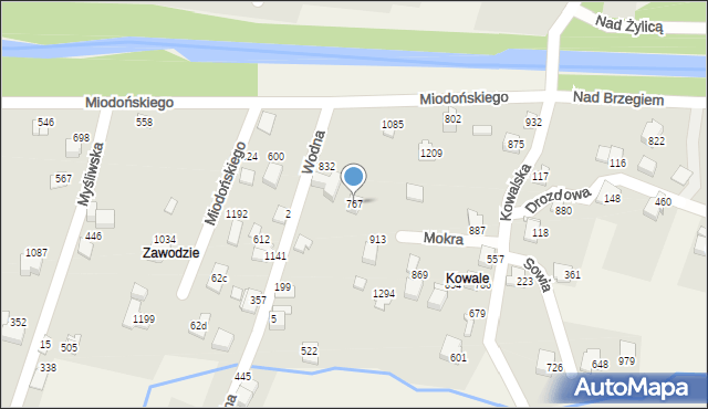 Buczkowice, Wodna, 767, mapa Buczkowice