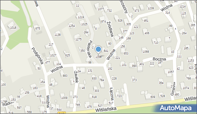 Buczkowice, Woźna, 1338, mapa Buczkowice