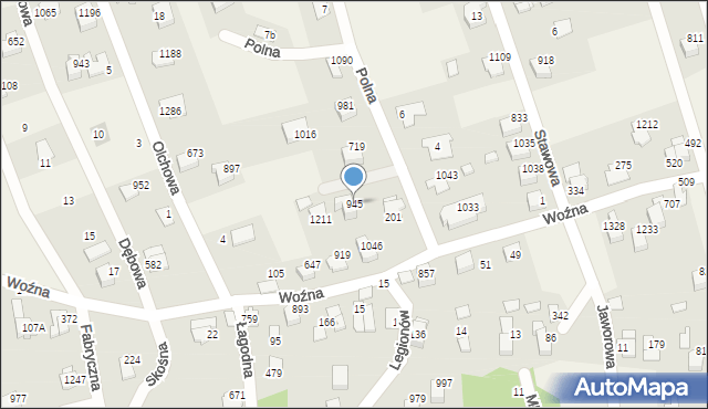 Buczkowice, Woźna, 945, mapa Buczkowice