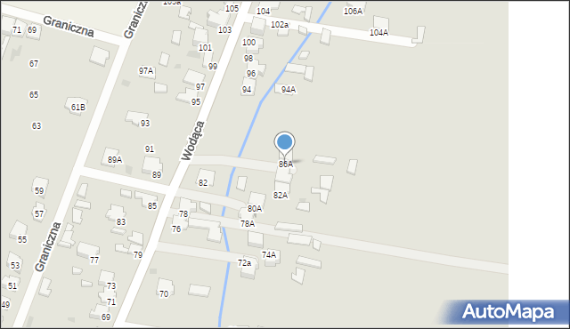 Bukowno, Wodąca, 86A, mapa Bukowno