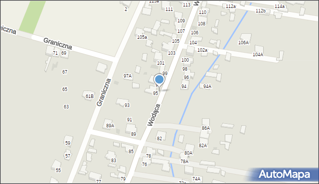 Bukowno, Wodąca, 97a, mapa Bukowno