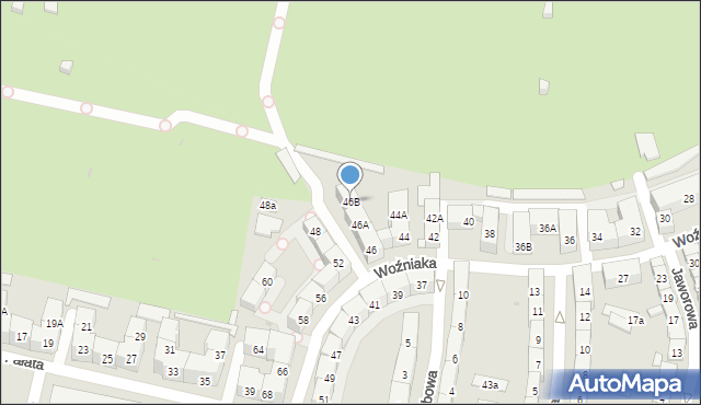 Bytom, Woźniaka Piotra, 46B, mapa Bytomia
