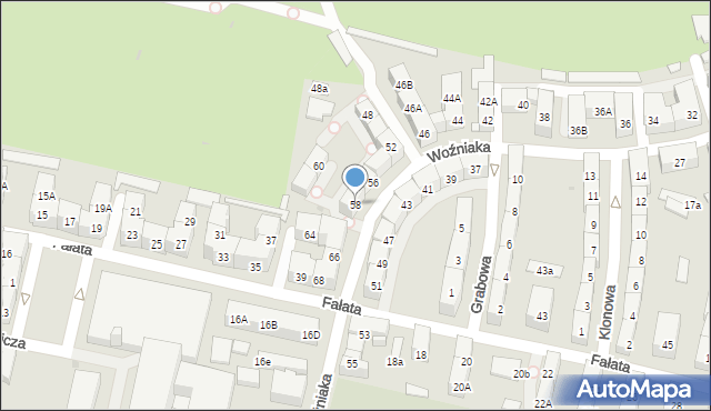 Bytom, Woźniaka Piotra, 58, mapa Bytomia