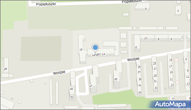 Bytom, Worpie, 14/16, mapa Bytomia
