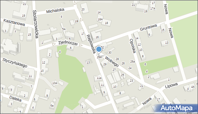 Bytom, Wolnego Antoniego, 29A, mapa Bytomia