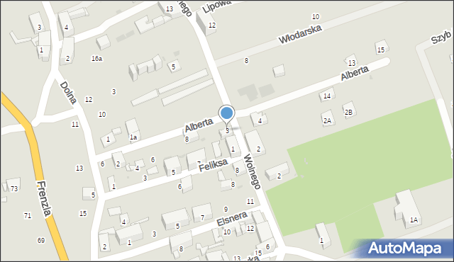 Bytom, Wolnego Antoniego, 3, mapa Bytomia