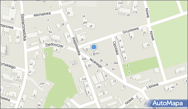 Bytom, Wolnego Antoniego, 30, mapa Bytomia