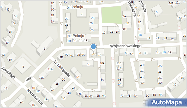 Bytom, Wojciechowskiego Stanisława, 7B, mapa Bytomia