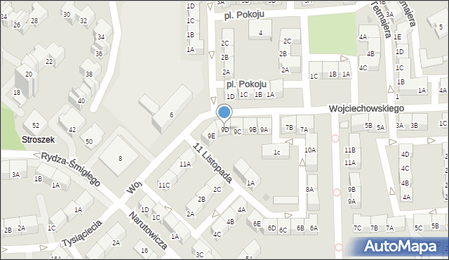 Bytom, Wojciechowskiego Stanisława, 9D, mapa Bytomia